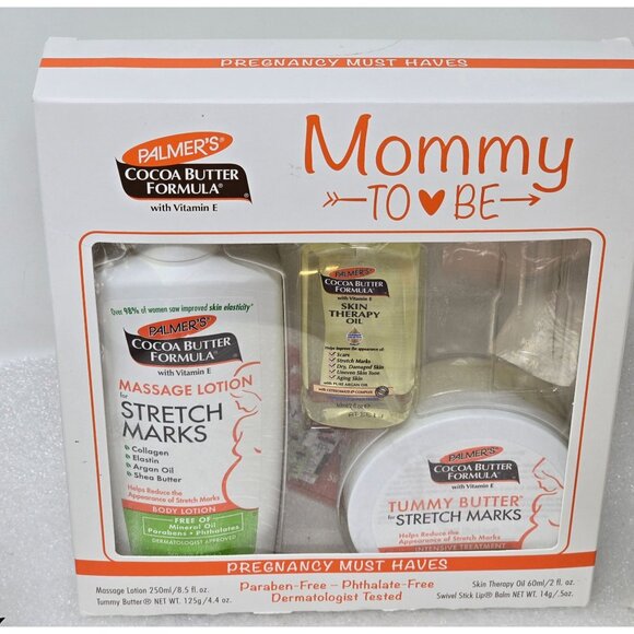 Palmers Cocoa Butter Mommy-To-Be Stretch Marks Kit Skin Oil Lotion Tummy Butter - Picture 1 of 2